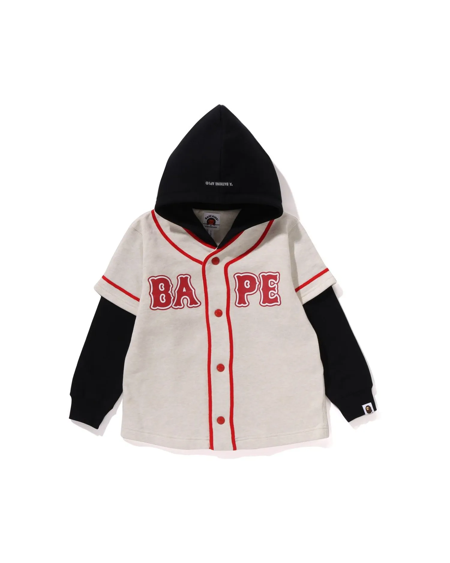 Kids BAPE Logo Layered Baseball Sweatshirt