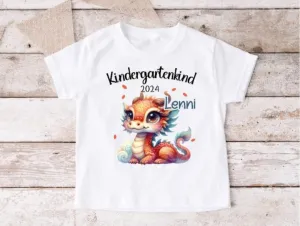 Kindergartenkind T-Shirt Pirat Drache personalisiert Kita Kind Jungen Kindergarten Start