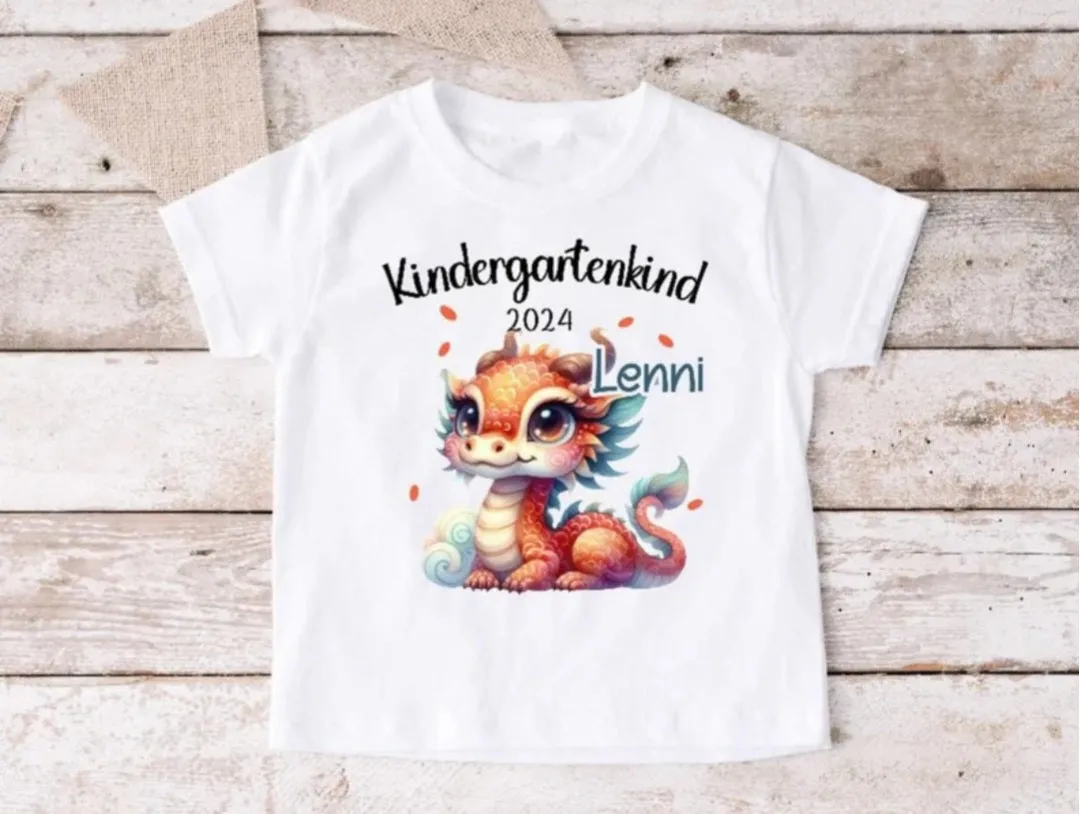 Kindergartenkind T-Shirt Pirat Drache personalisiert Kita Kind Jungen Kindergarten Start