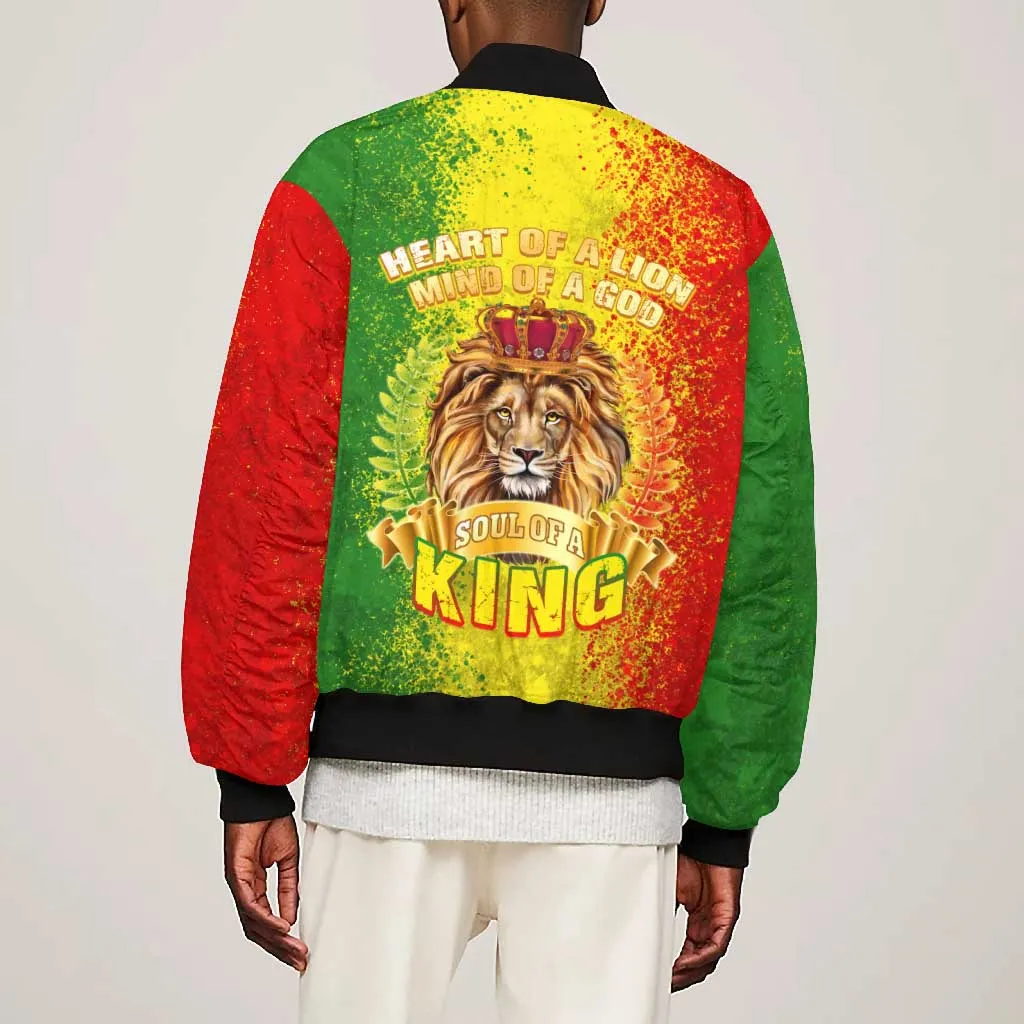 King's African Spirit Bomber Jacket Heart of A Lion DT02