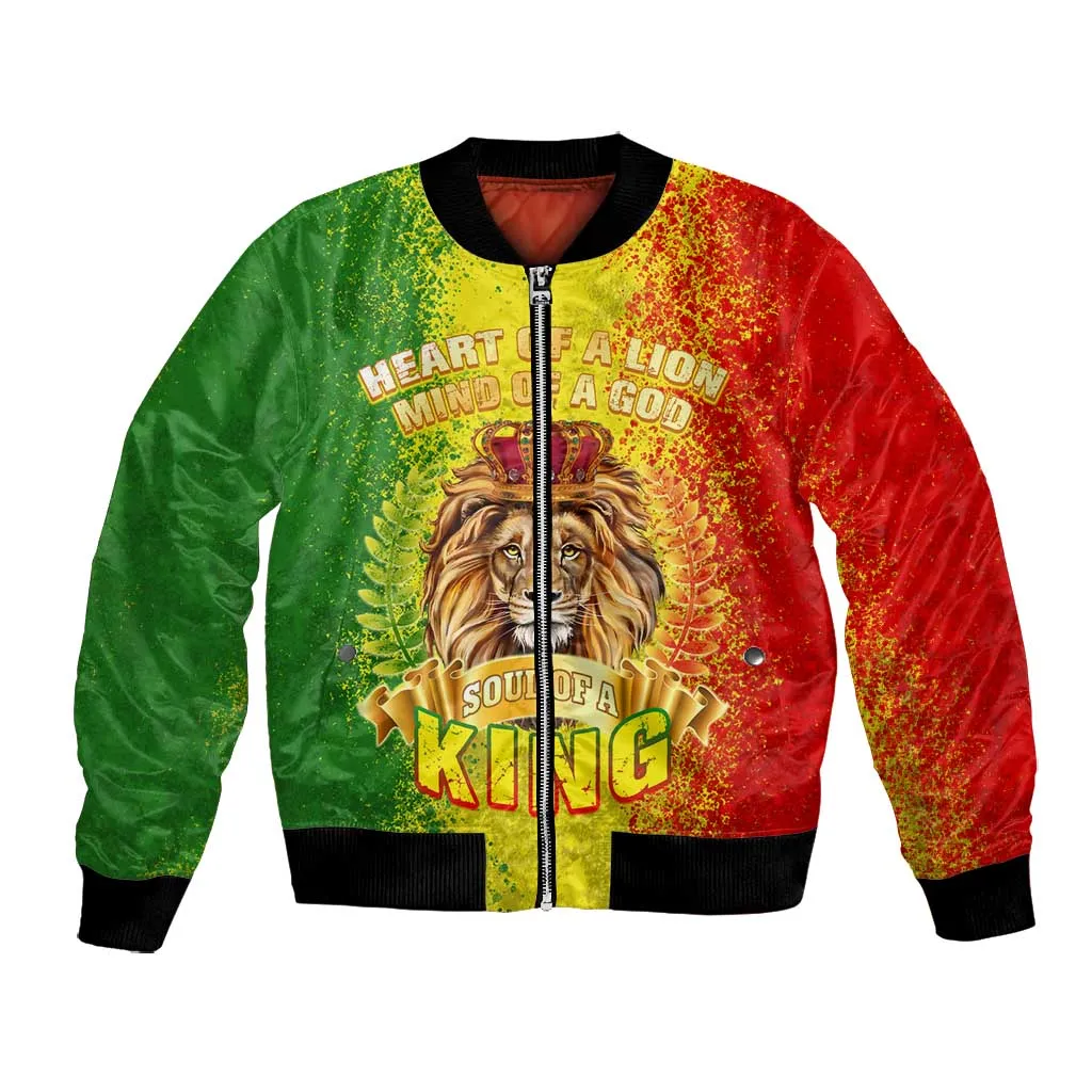 King's African Spirit Bomber Jacket Heart of A Lion DT02