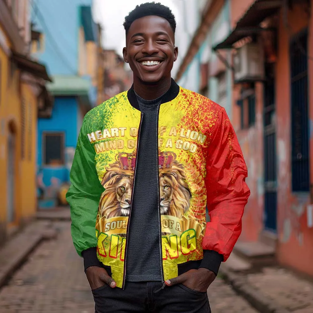 King's African Spirit Bomber Jacket Heart of A Lion DT02
