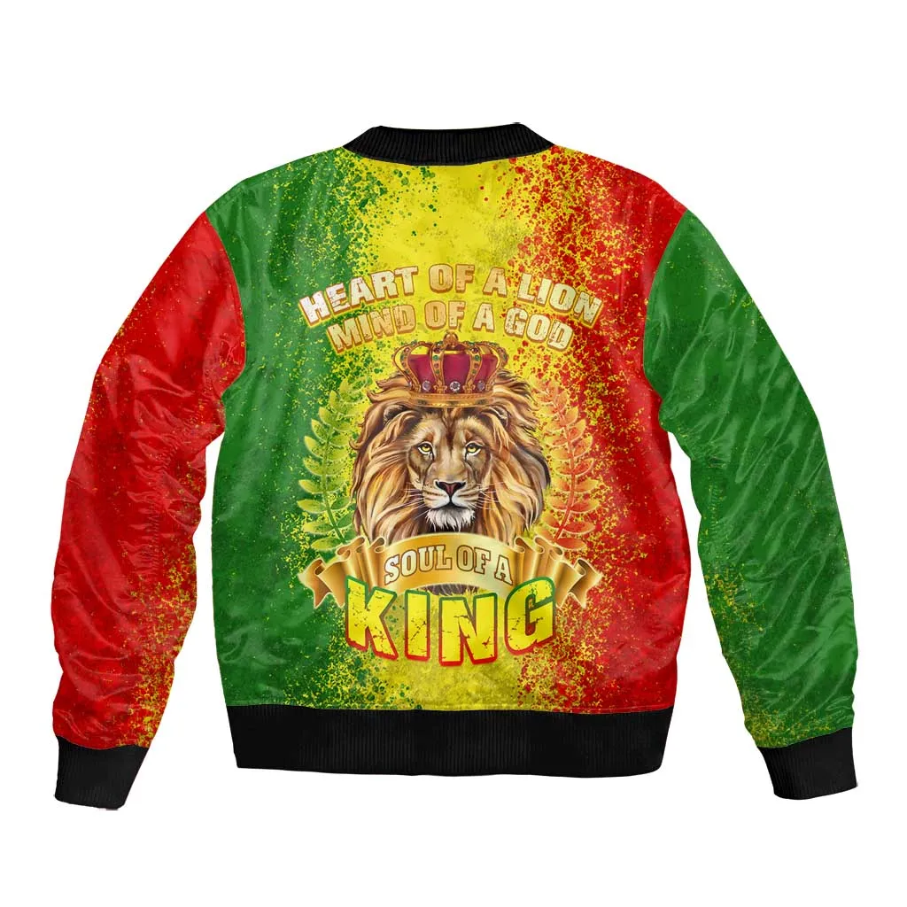 King's African Spirit Bomber Jacket Heart of A Lion DT02