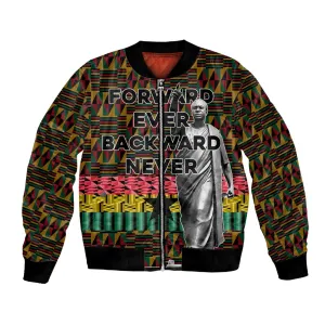 Kwame Nkrumah Ghana Bomber Jacket Kente Pattern African TS04