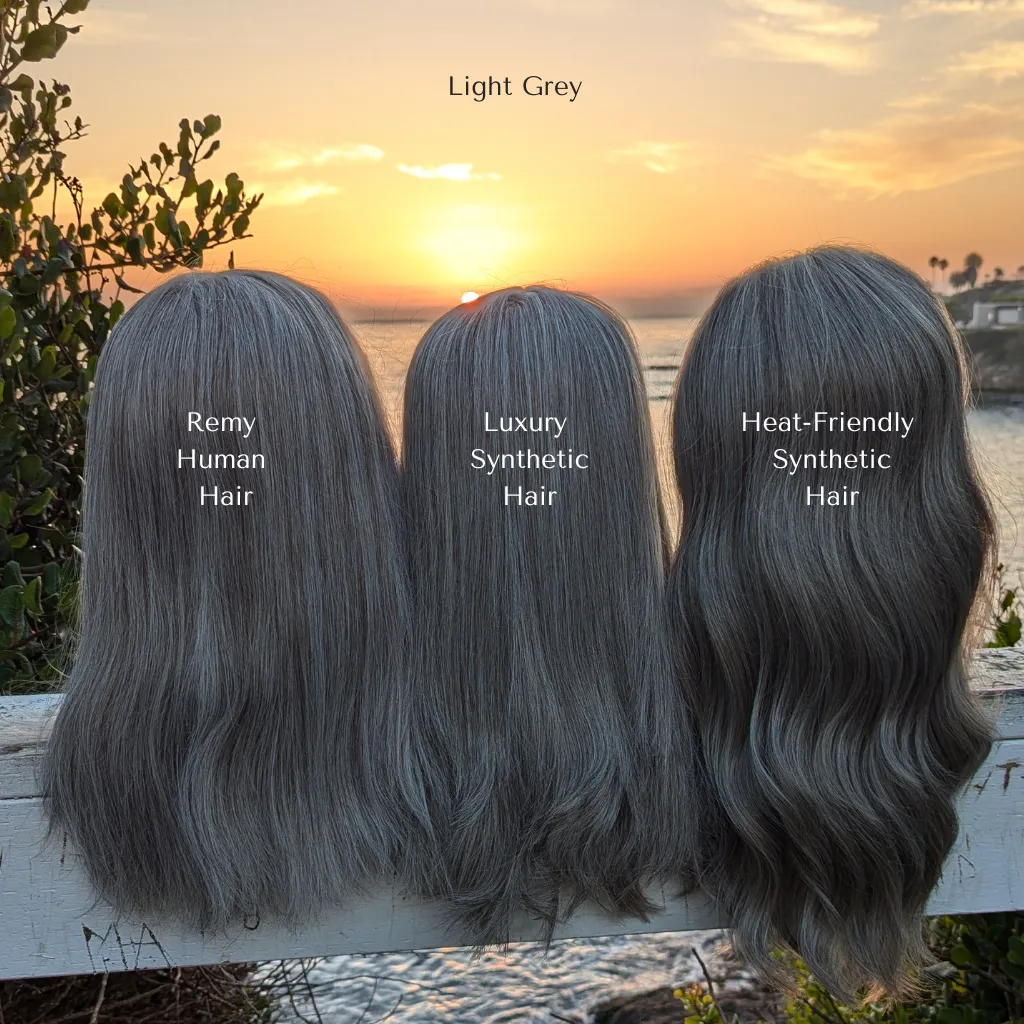 Lace Front Human Hair Wig | 14"/20" Light Grey