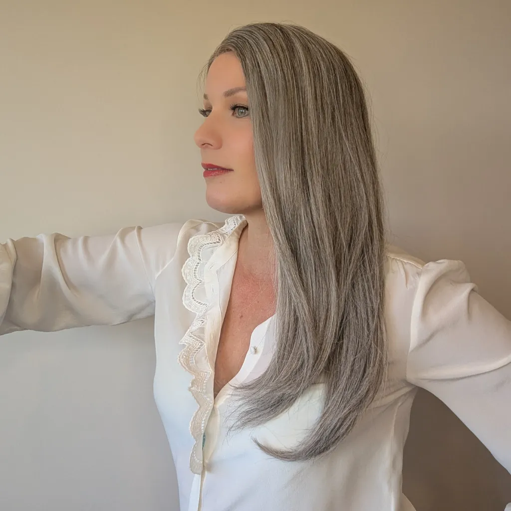 Lace Front Human Hair Wig | 14"/20" Light Grey