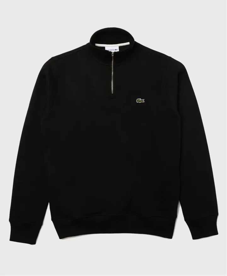 Lacoste SH1927 Stand Up Collar Half Zip Sweatshirt Black