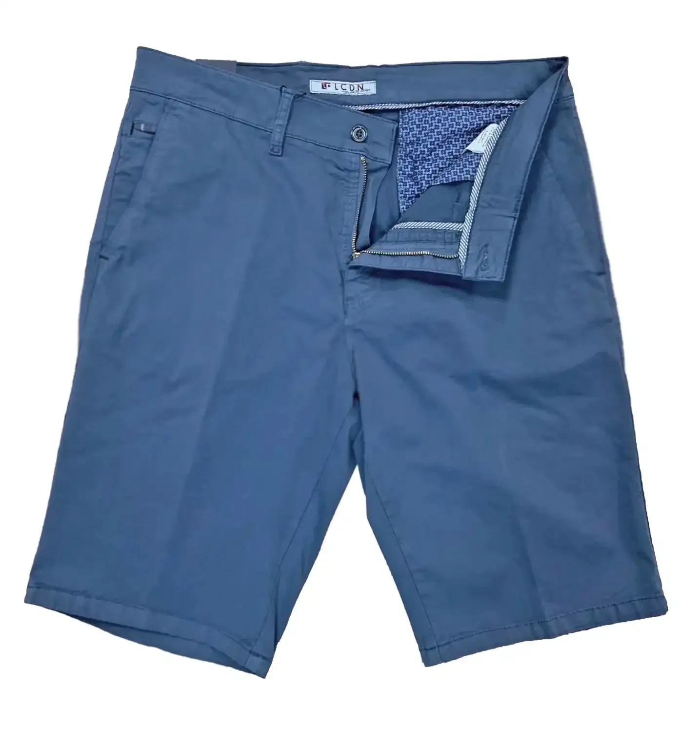 LCDN Men's Chino Shorts Stretch Fit Blue