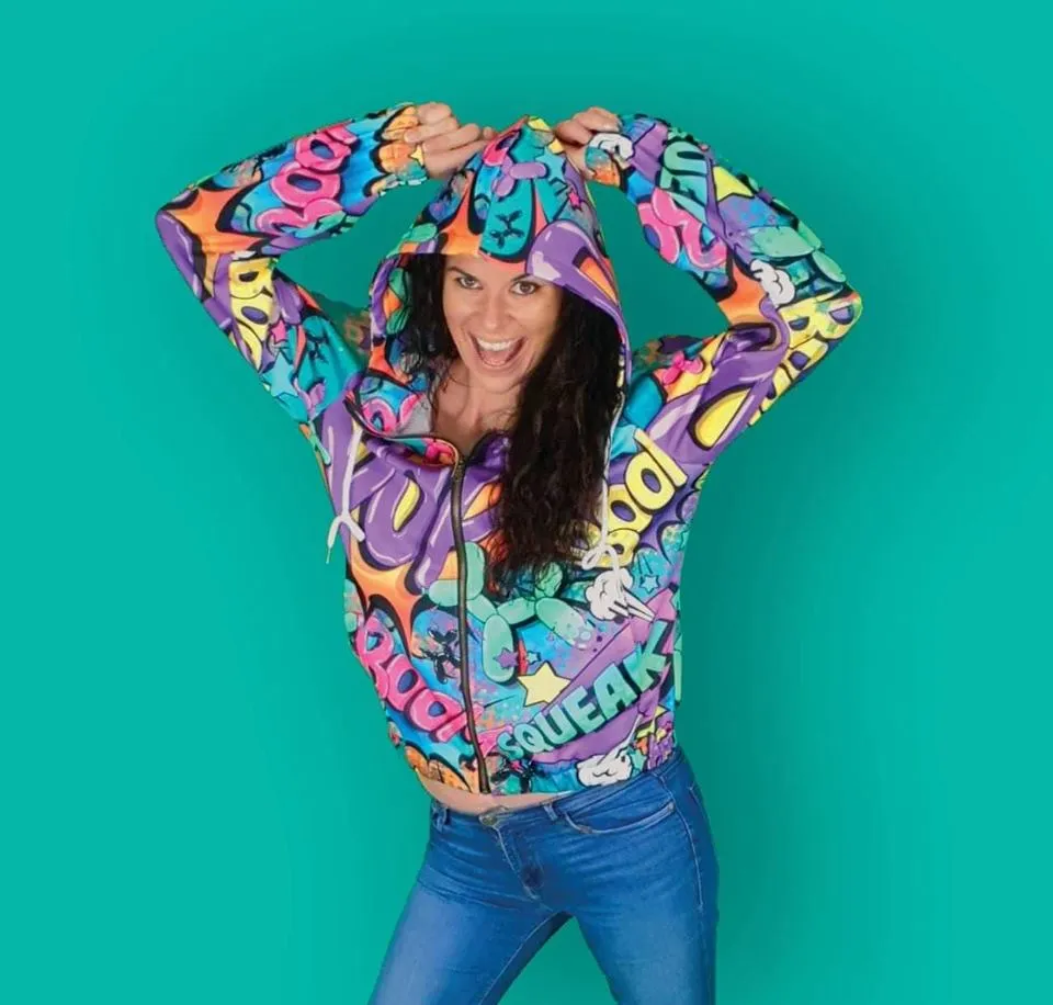 Leaky Squeaky BOOM! on White - Classic Women's Zip Hoodie (XS-2XL)