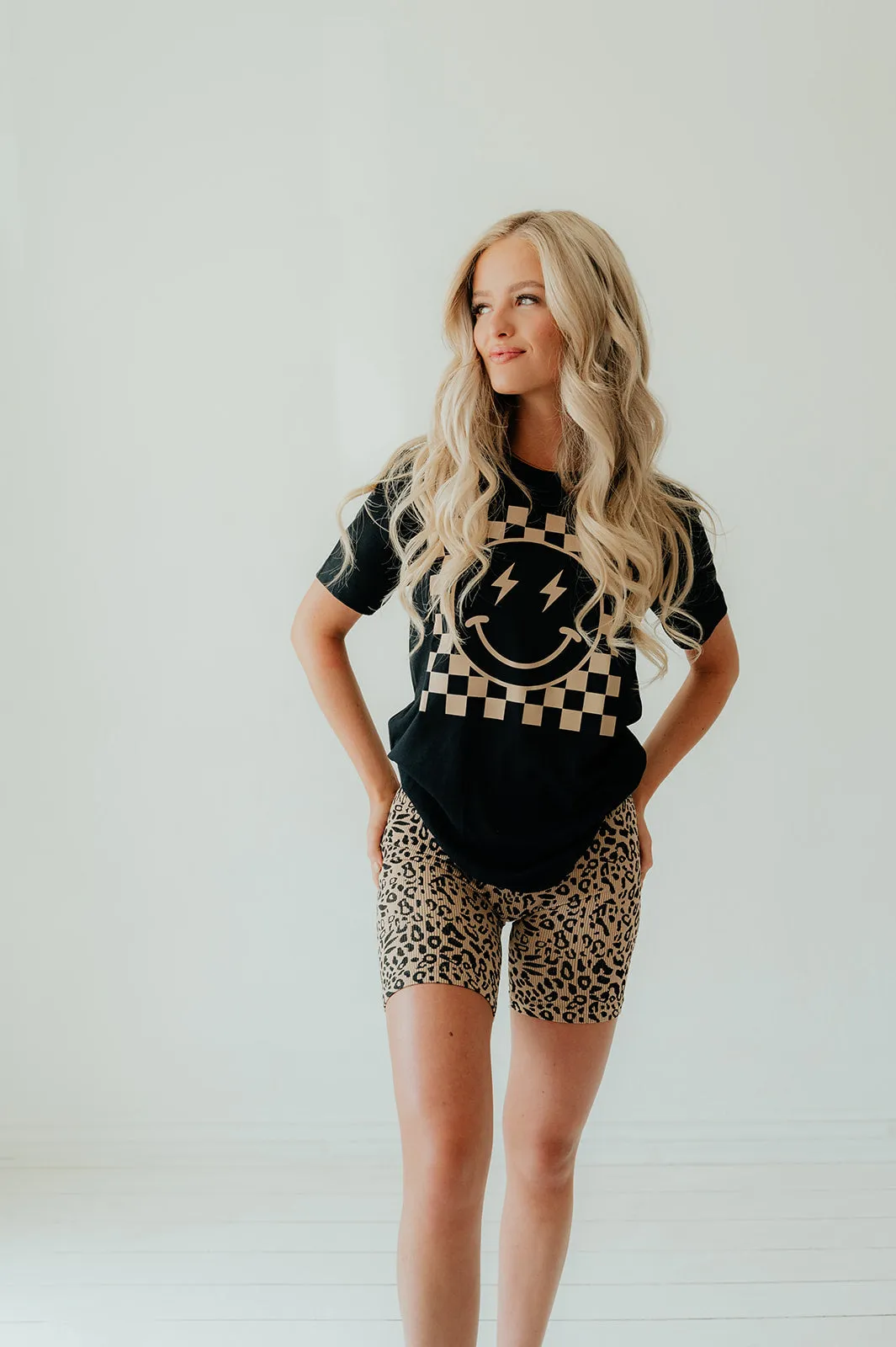 Leopard Print Biker Shorts