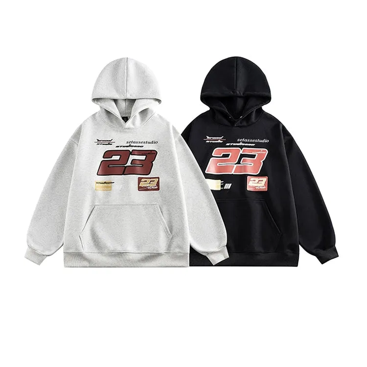 Letter Print Hooded Sweatshirt