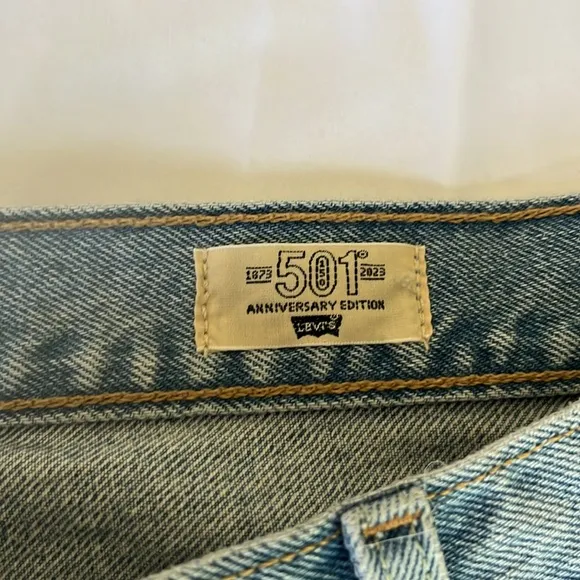 Levi's 501 PLUS 150th Anniversary Jean Shorts Fresh as a Daisy NWT