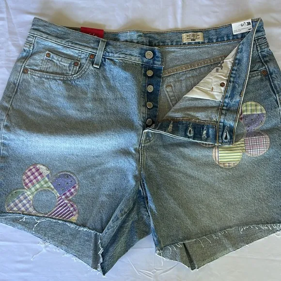Levi's 501 PLUS 150th Anniversary Jean Shorts Fresh as a Daisy NWT