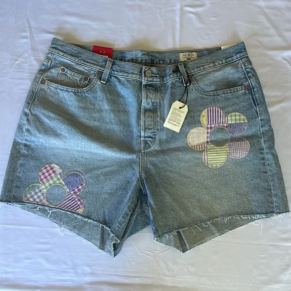 Levi's 501 PLUS 150th Anniversary Jean Shorts Fresh as a Daisy NWT