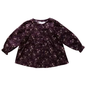 Lila Blouse aus 100% Bio-Baumwolle - Luna Floral Kollektion