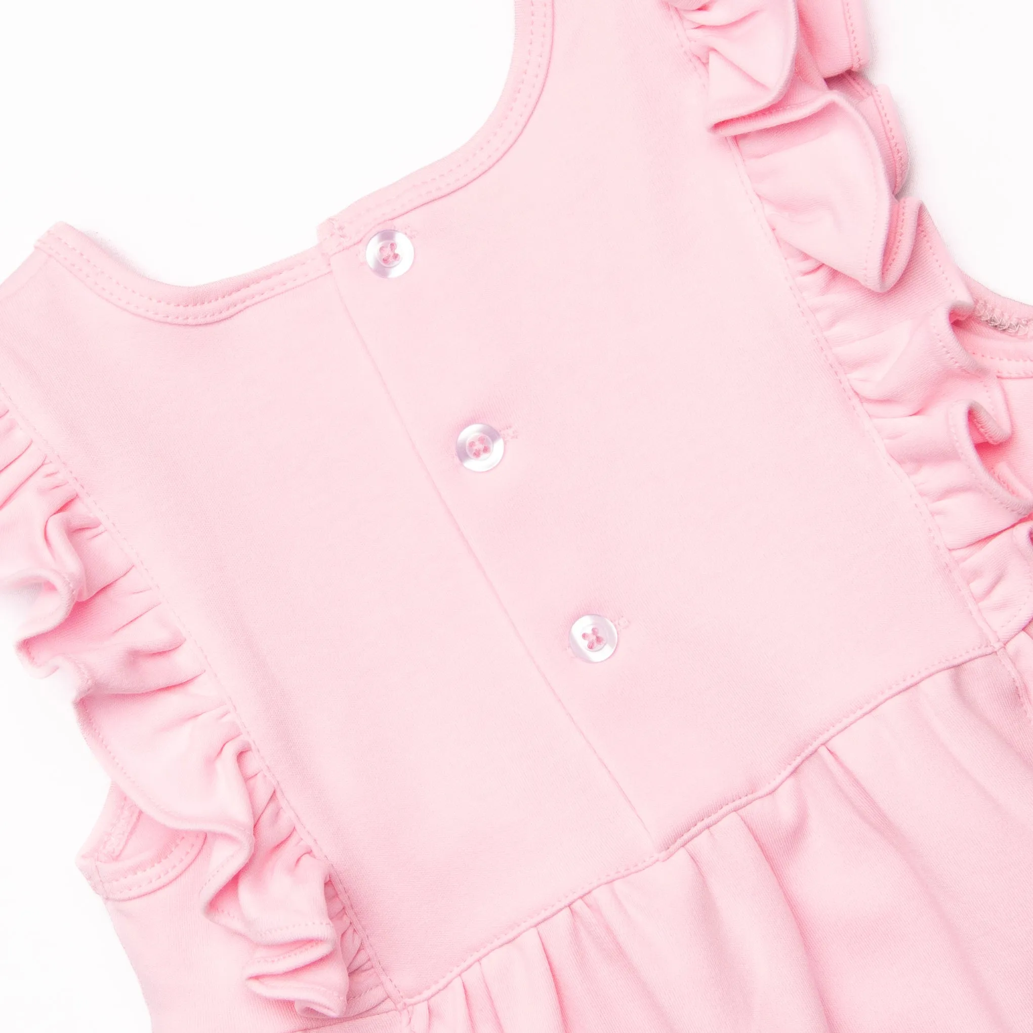 Lillie Flutter Pima Bloomer Set, Pink