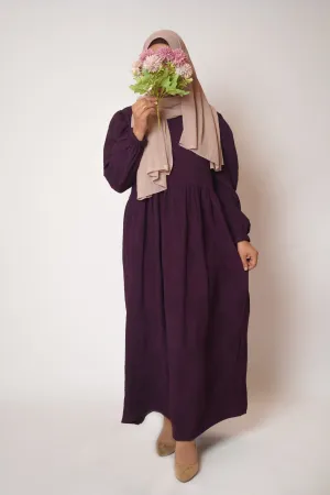 Lily Textured Maxi Dress-Plum