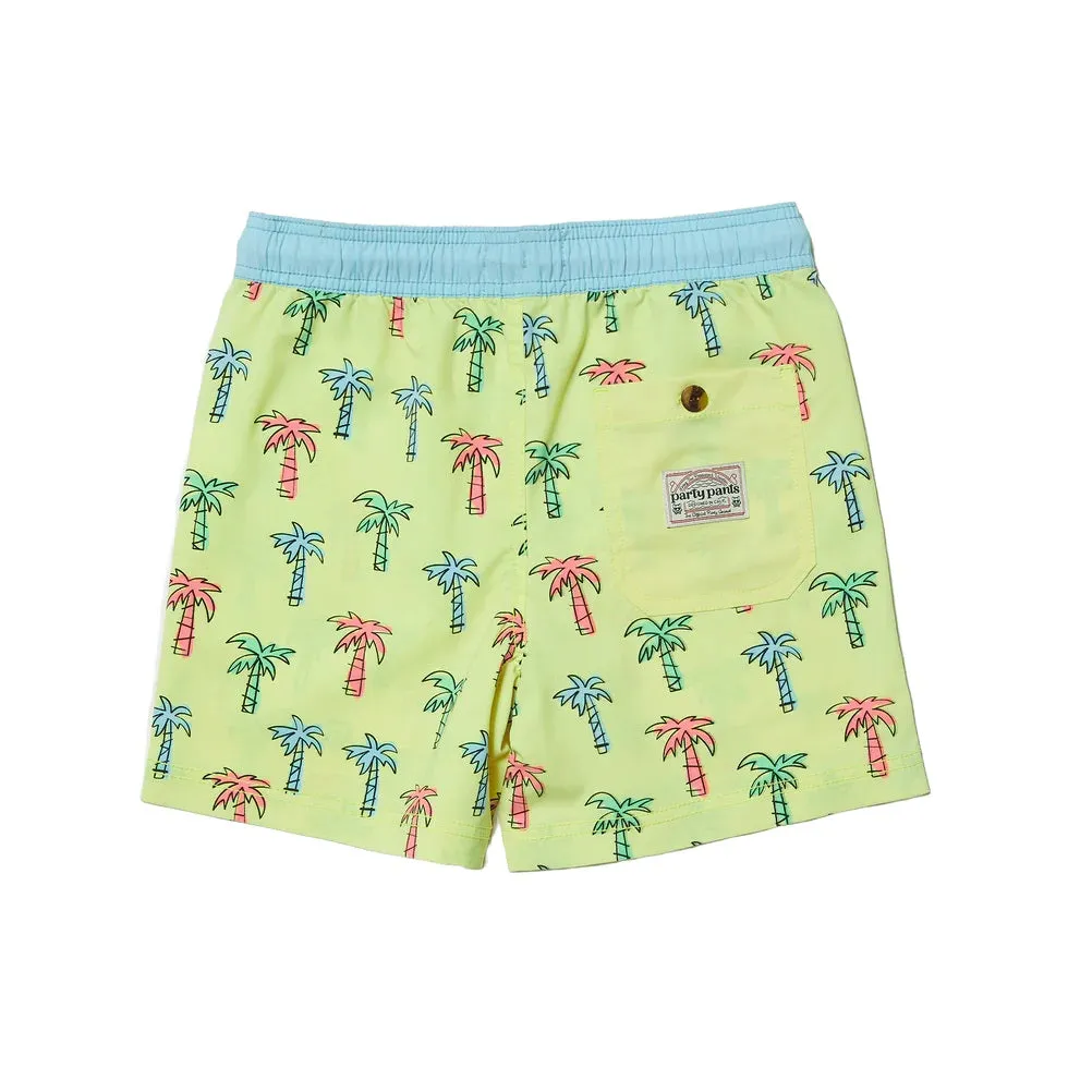 Little Trees Yellow Boys Party Short