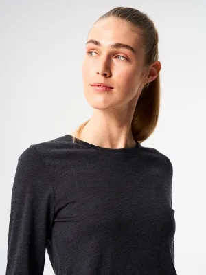 Longsleeve Merino - Dark Grey Melange (Female)