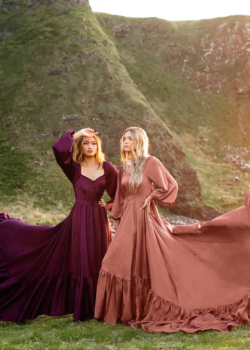 Lorna Impact Dress in Plum