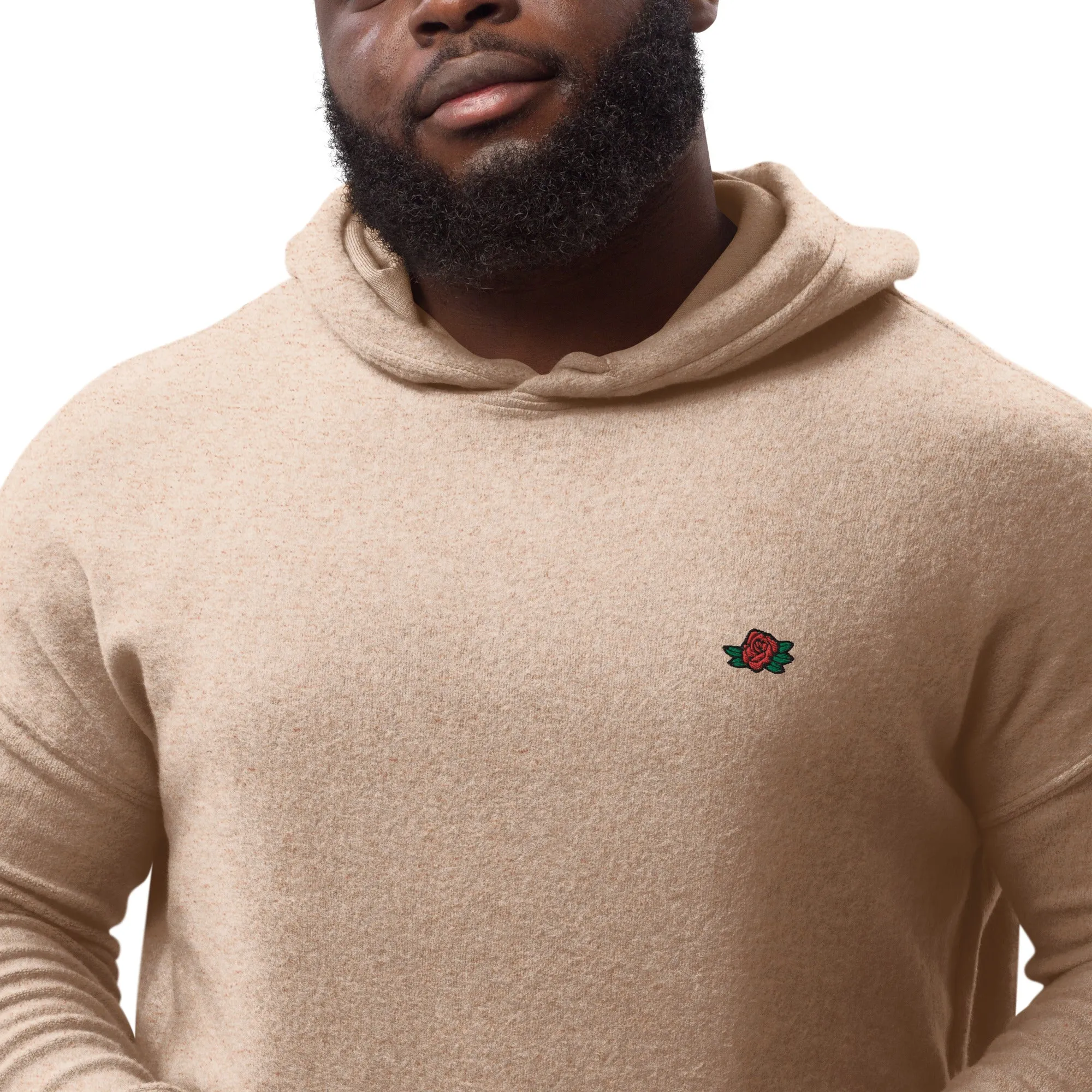 Loud embroidered sueded fleece hoodie