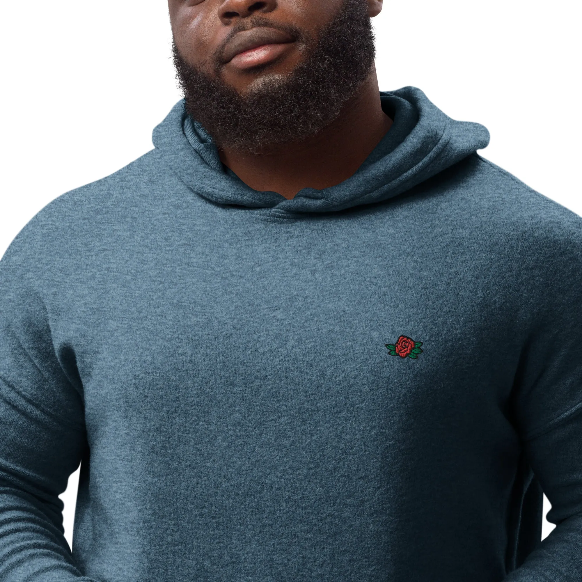 Loud embroidered sueded fleece hoodie