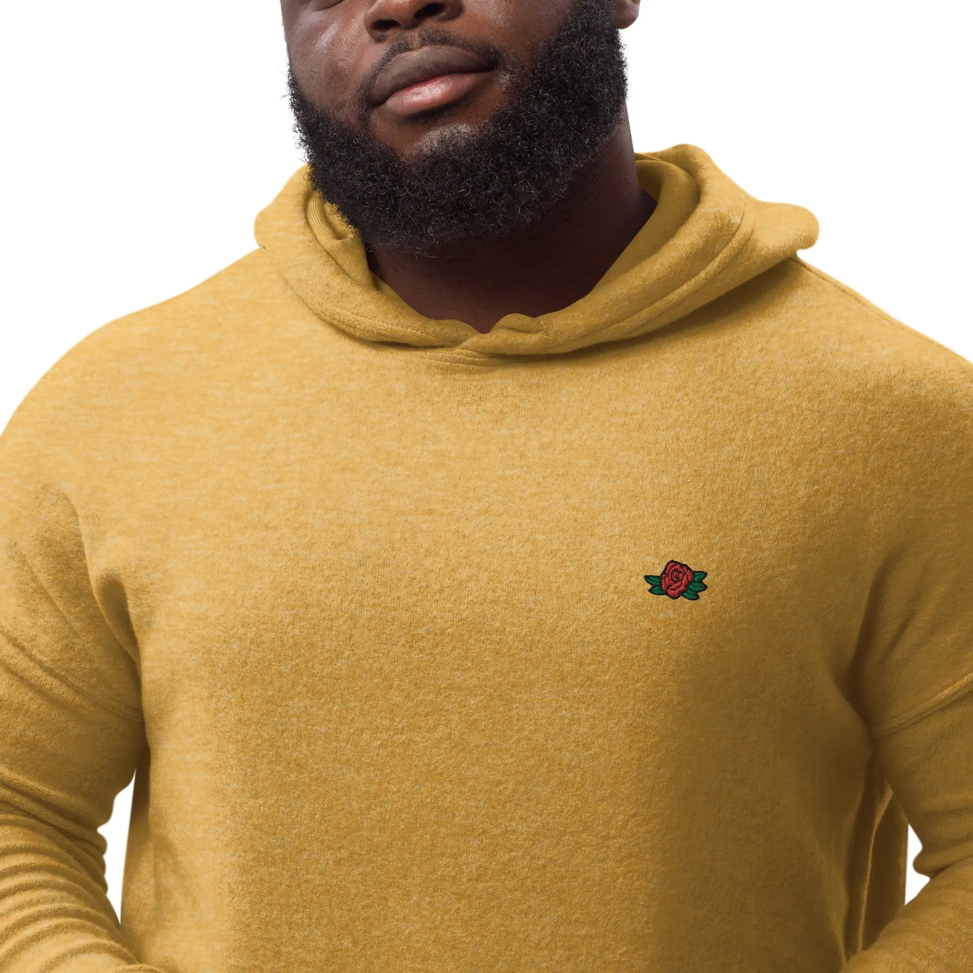 Loud embroidered sueded fleece hoodie