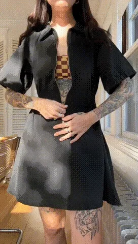 Ludmila | Utility dress with cinch zipper