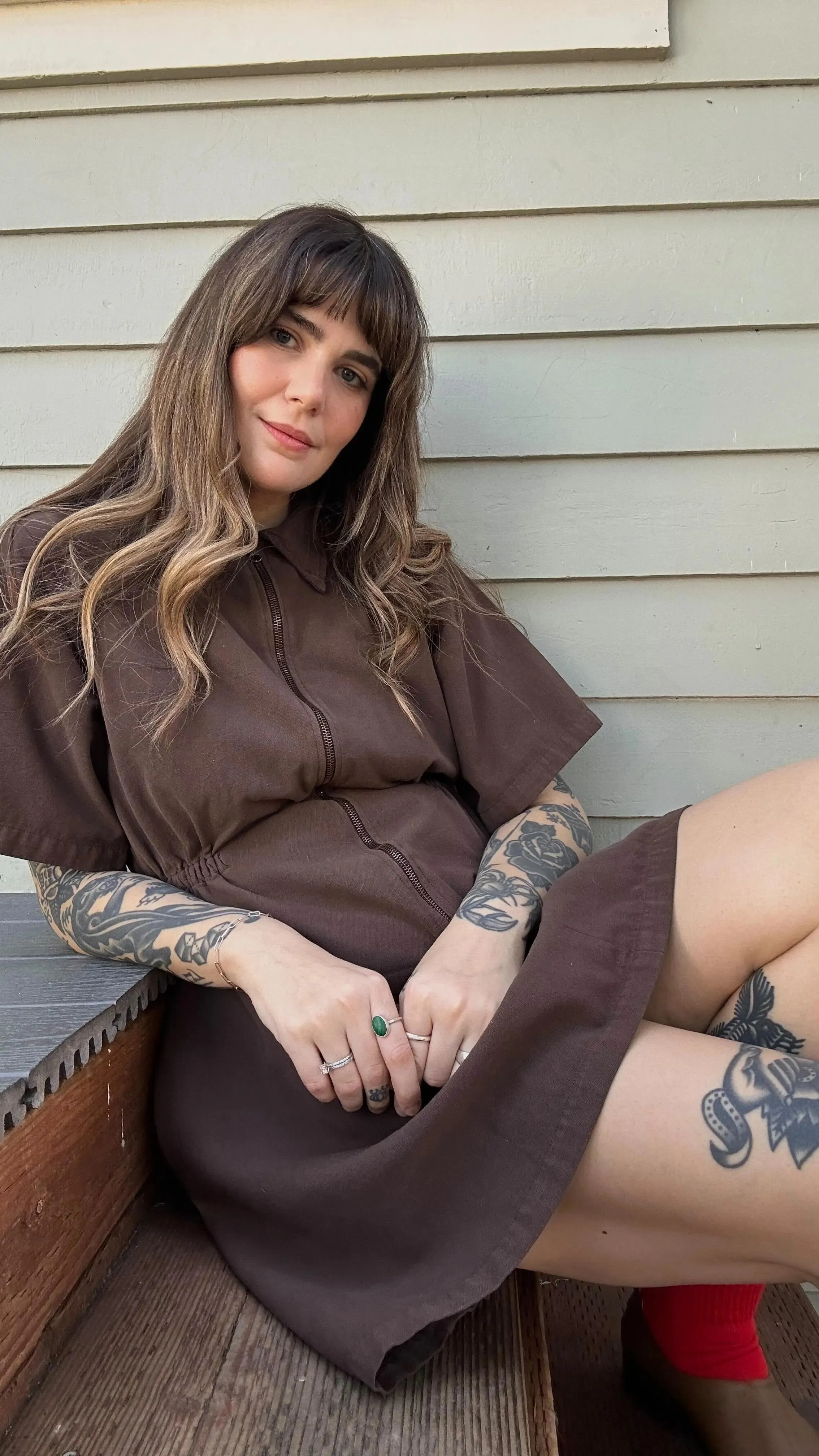 Ludmila | Utility dress with cinch zipper