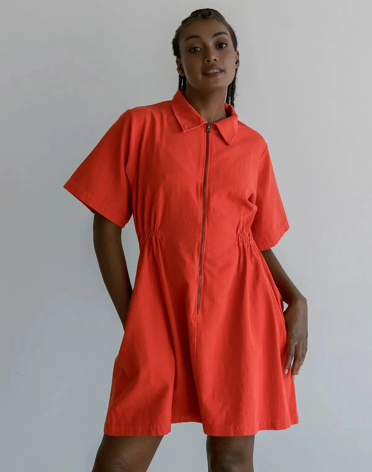 Ludmila | Utility dress with cinch zipper