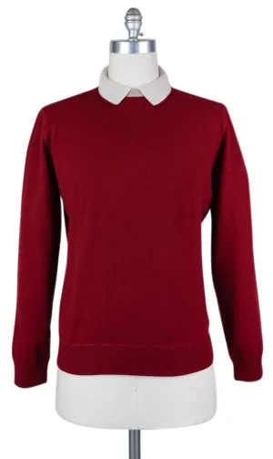 Luigi Borrelli Burgundy Red Sweater - Size: Small US / 48 EU