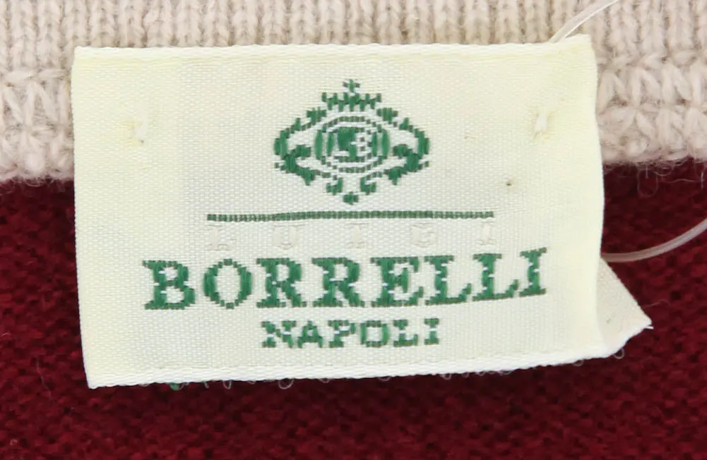 Luigi Borrelli Burgundy Red Sweater - Size: Small US / 48 EU