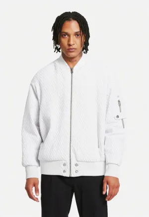 MA1 Quilted White Bomber Jacket