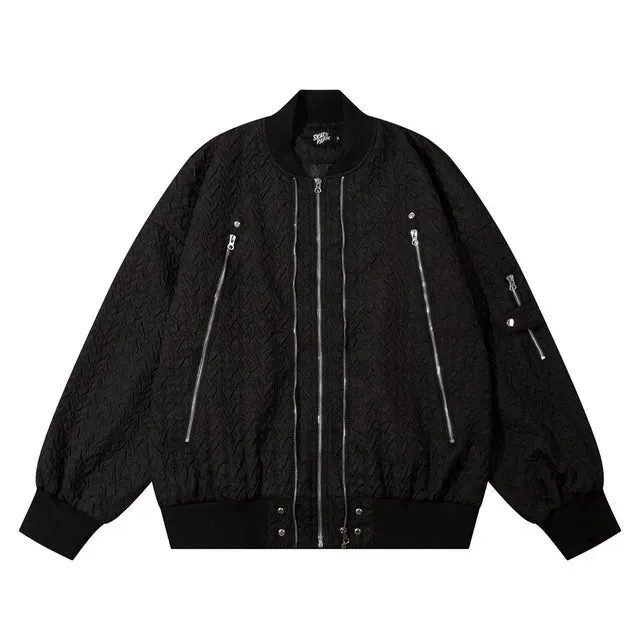 MA1 Quilted White Bomber Jacket