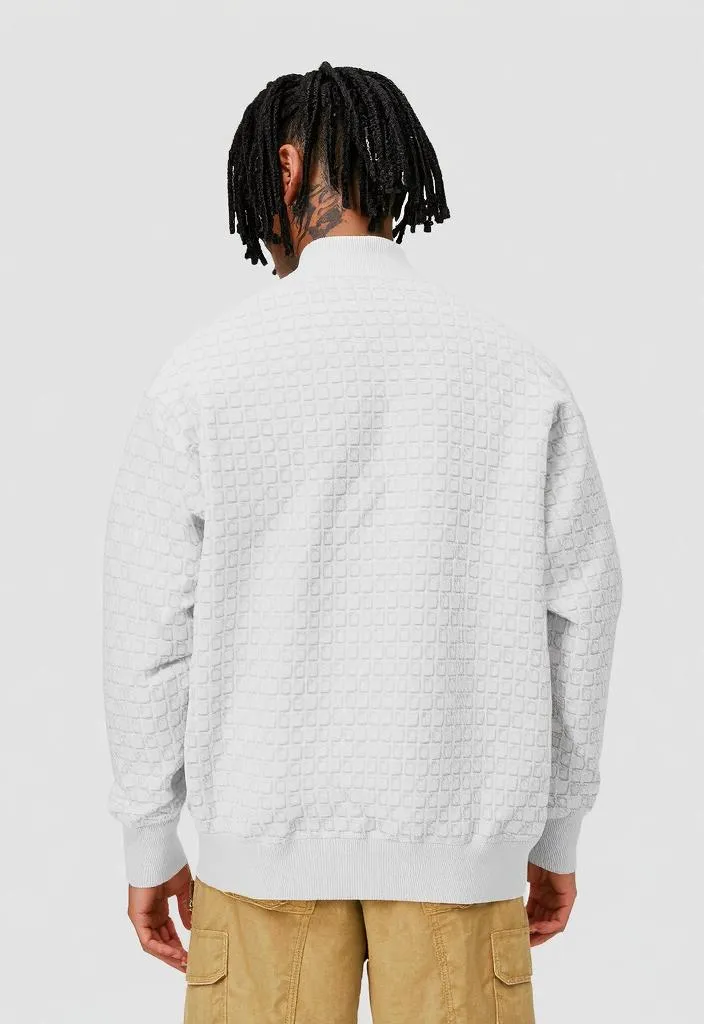 MA1 Quilted White Bomber Jacket