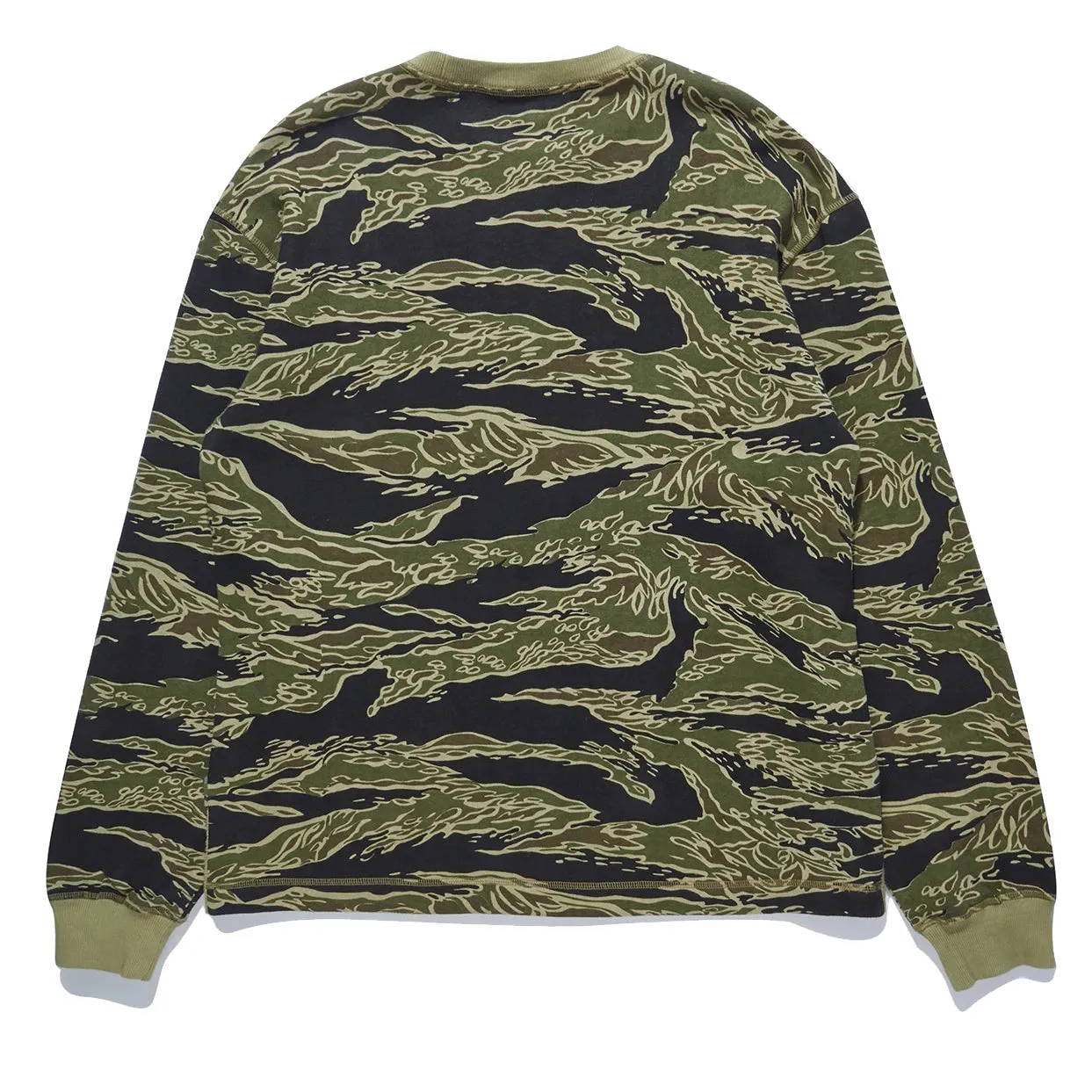 Maharishi Men Camo Harvest Crew Sweat Mint Gold Tigerstripe