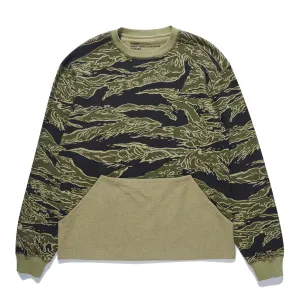 Maharishi Men Camo Harvest Crew Sweat Mint Gold Tigerstripe