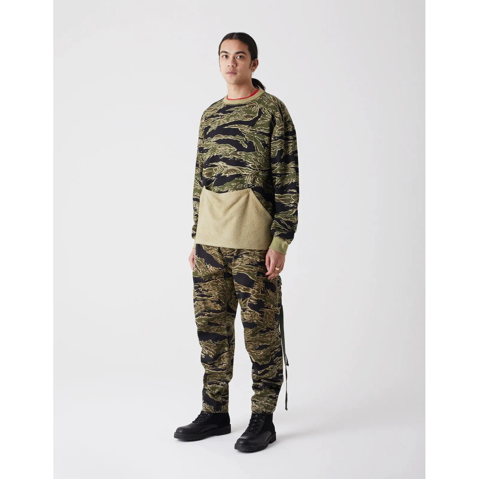 Maharishi Men Camo Harvest Crew Sweat Mint Gold Tigerstripe