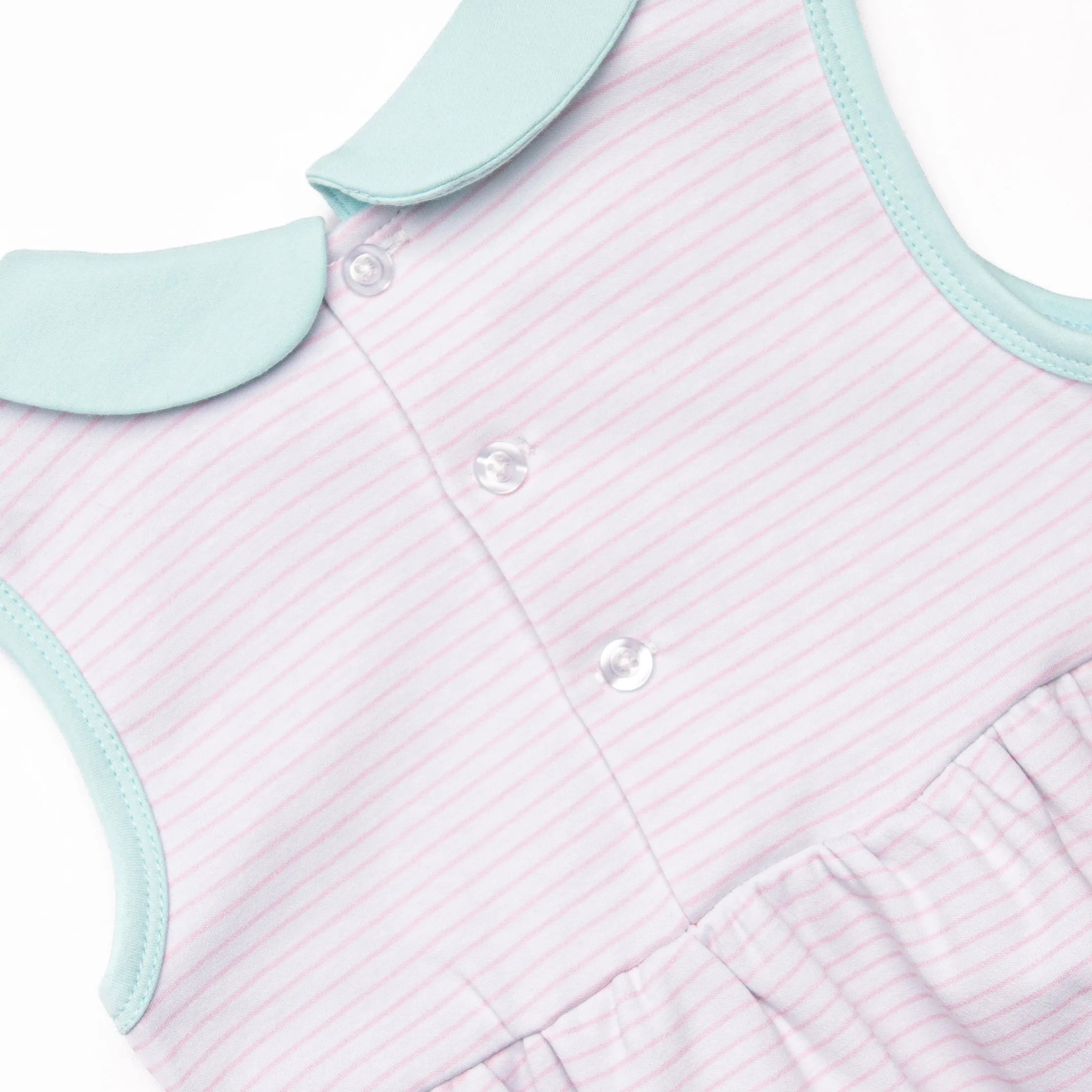 Marcella Pima Bloomer Set, Pink Stripe