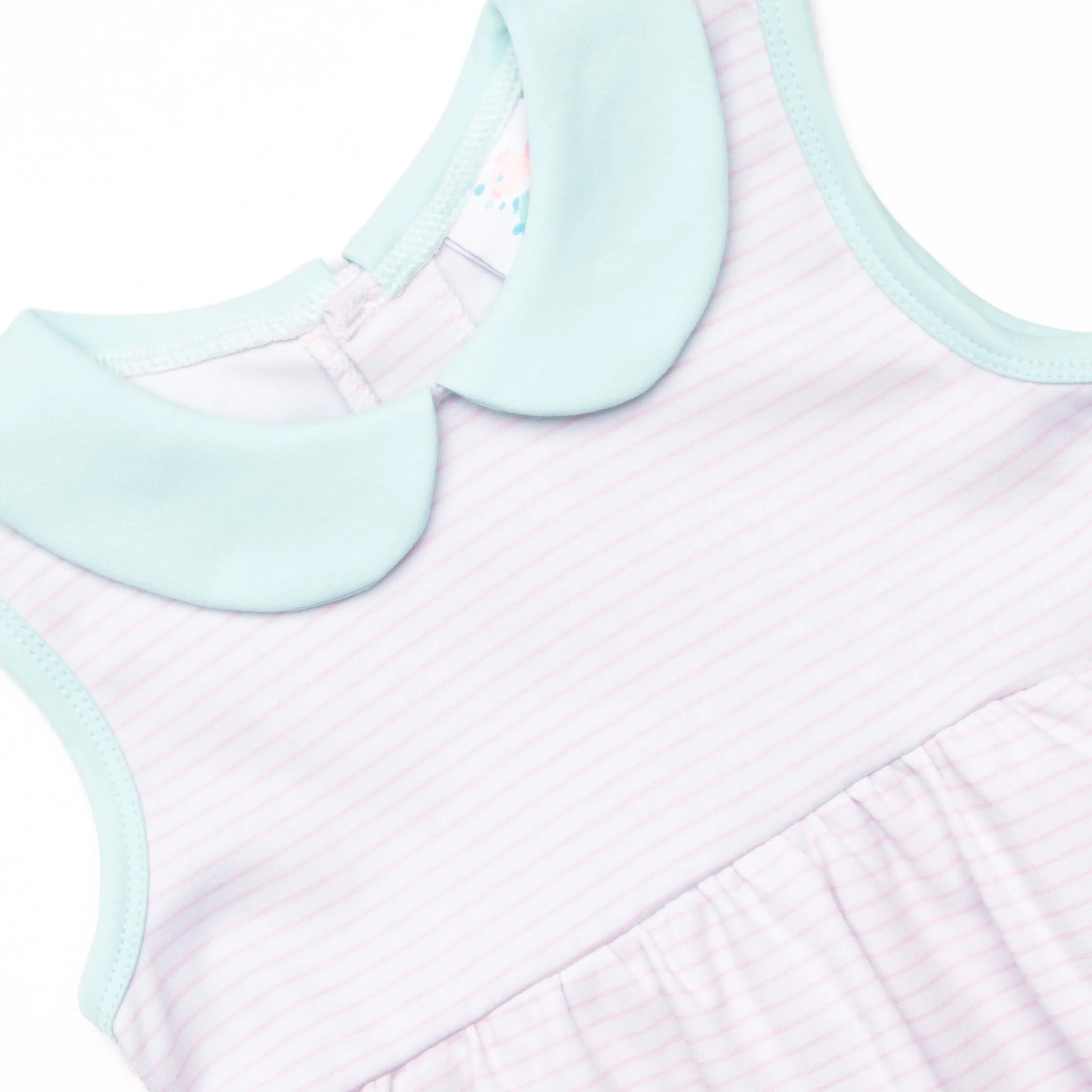 Marcella Pima Bloomer Set, Pink Stripe