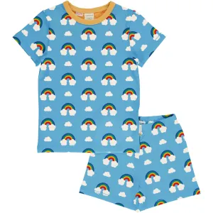 Maxomorra Rainbow Pj Set Ss24 Blue