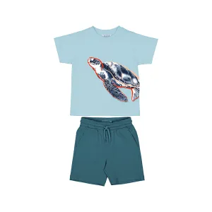 Mayoral Bermuda Shorts and Tee Set - Sea Turtle