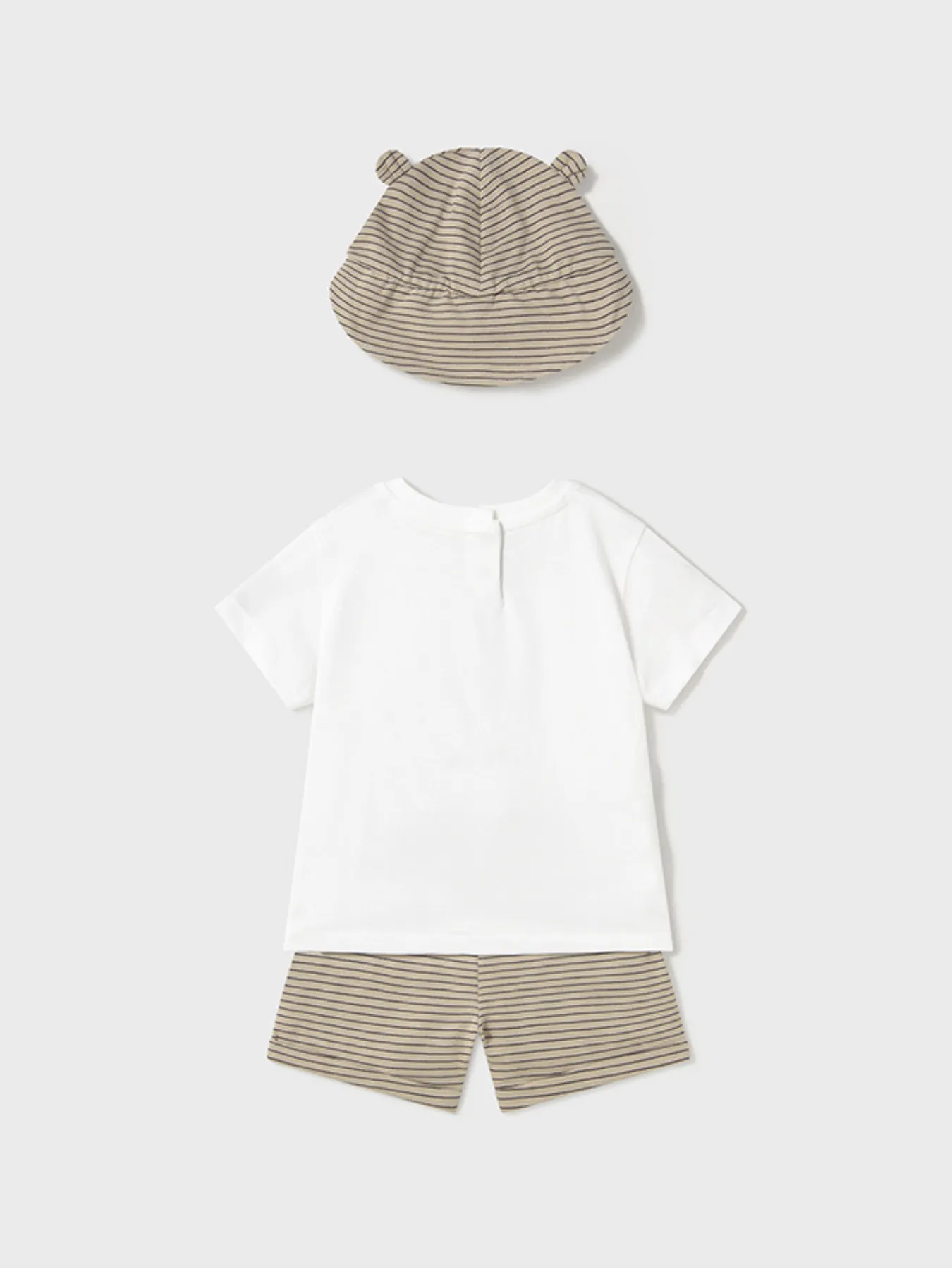 Mayoral Toddler Boy Car Striped Shorts Set & Hat