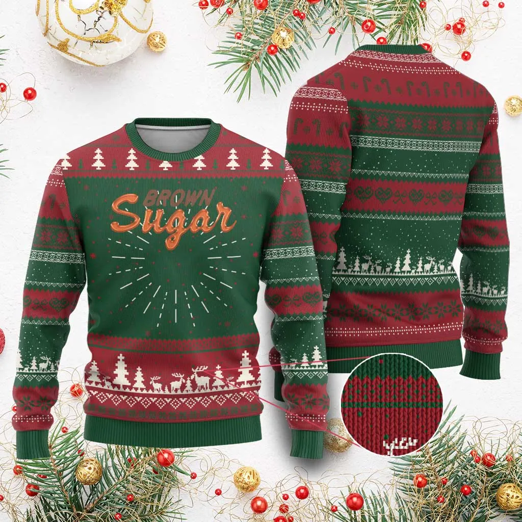Melanin African Pride Ugly Christmas Sweater Brown Sugar TS09