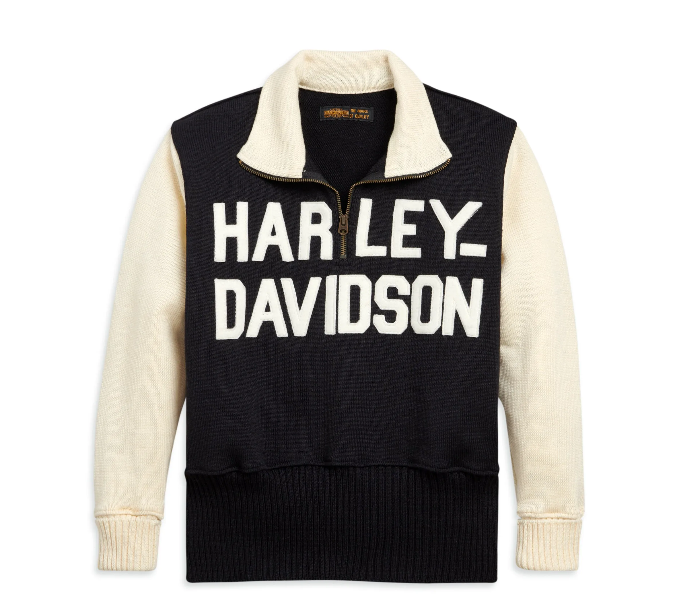 Men's BC Straight Race Font Sweater - Black/ Cream