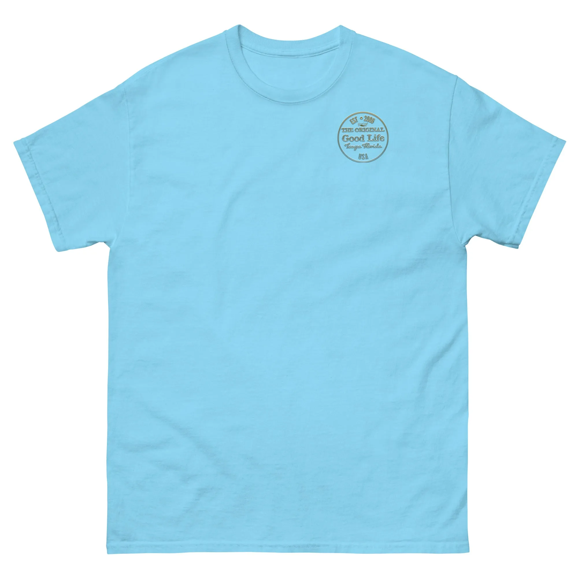 Mens Classic Island Time Grouper Sailboat T-Shirt Short Sleeve