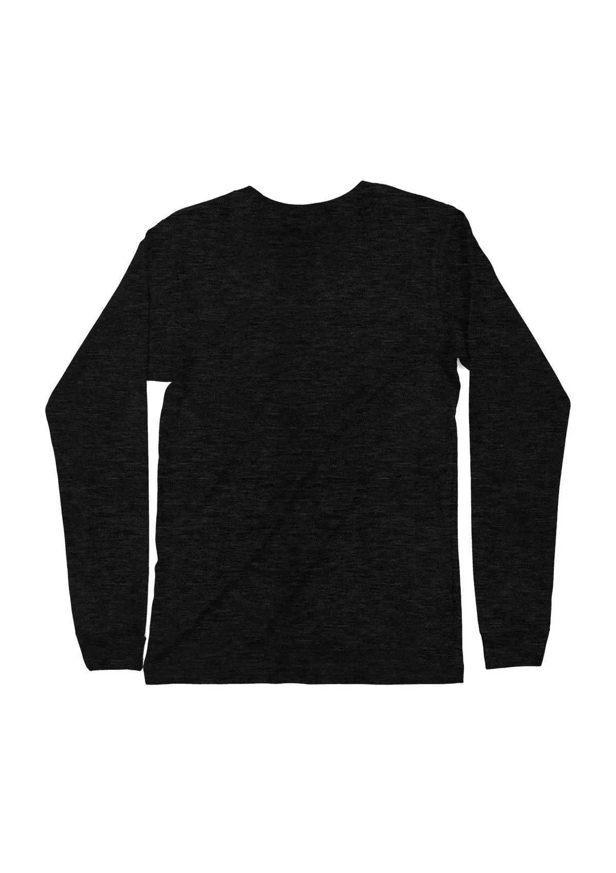 Men's Long Sleeve Crew Neck T-Shirt Black Heather