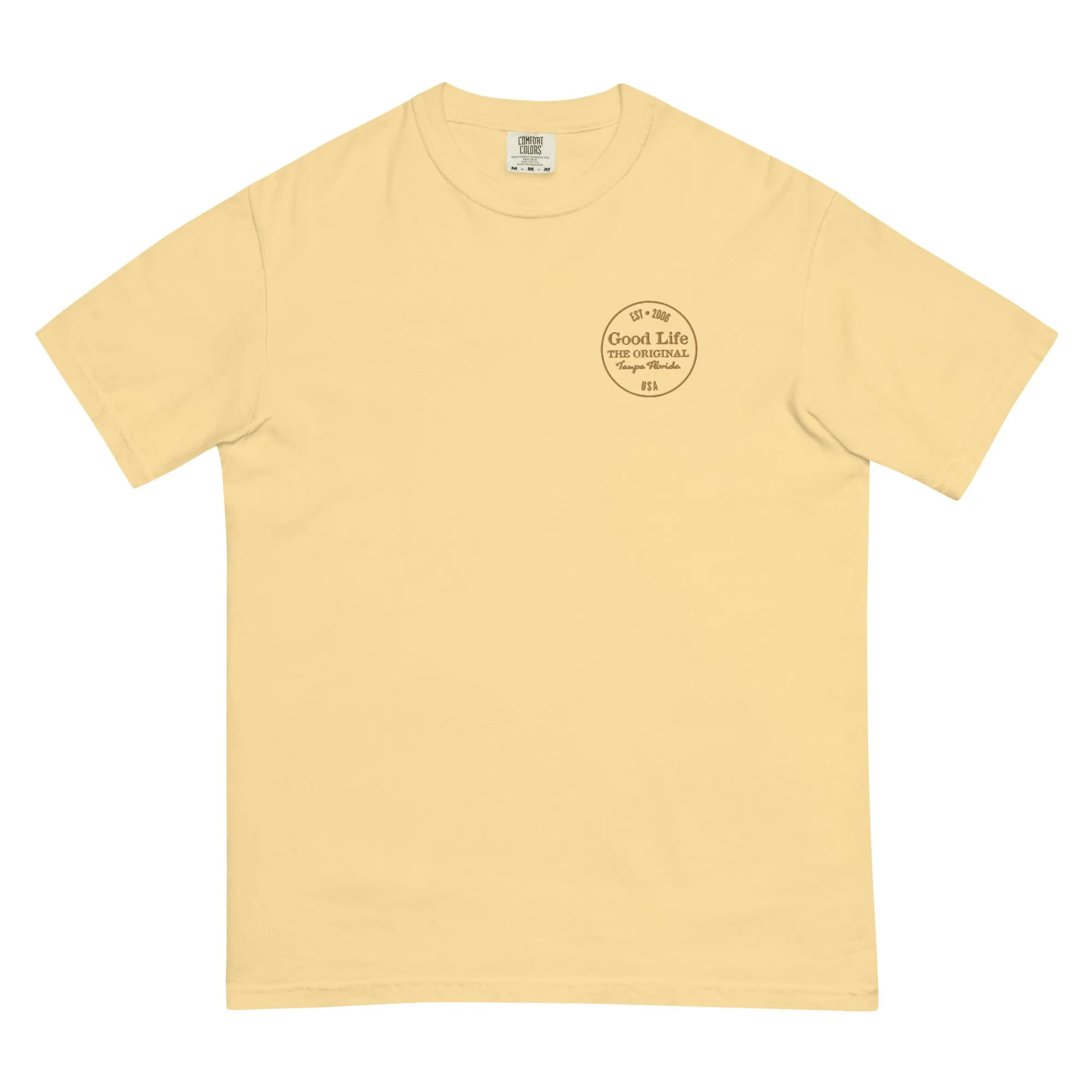 Men's Premium Ringspun Cotton Embroidered Original Good Life Logo T-Shirt