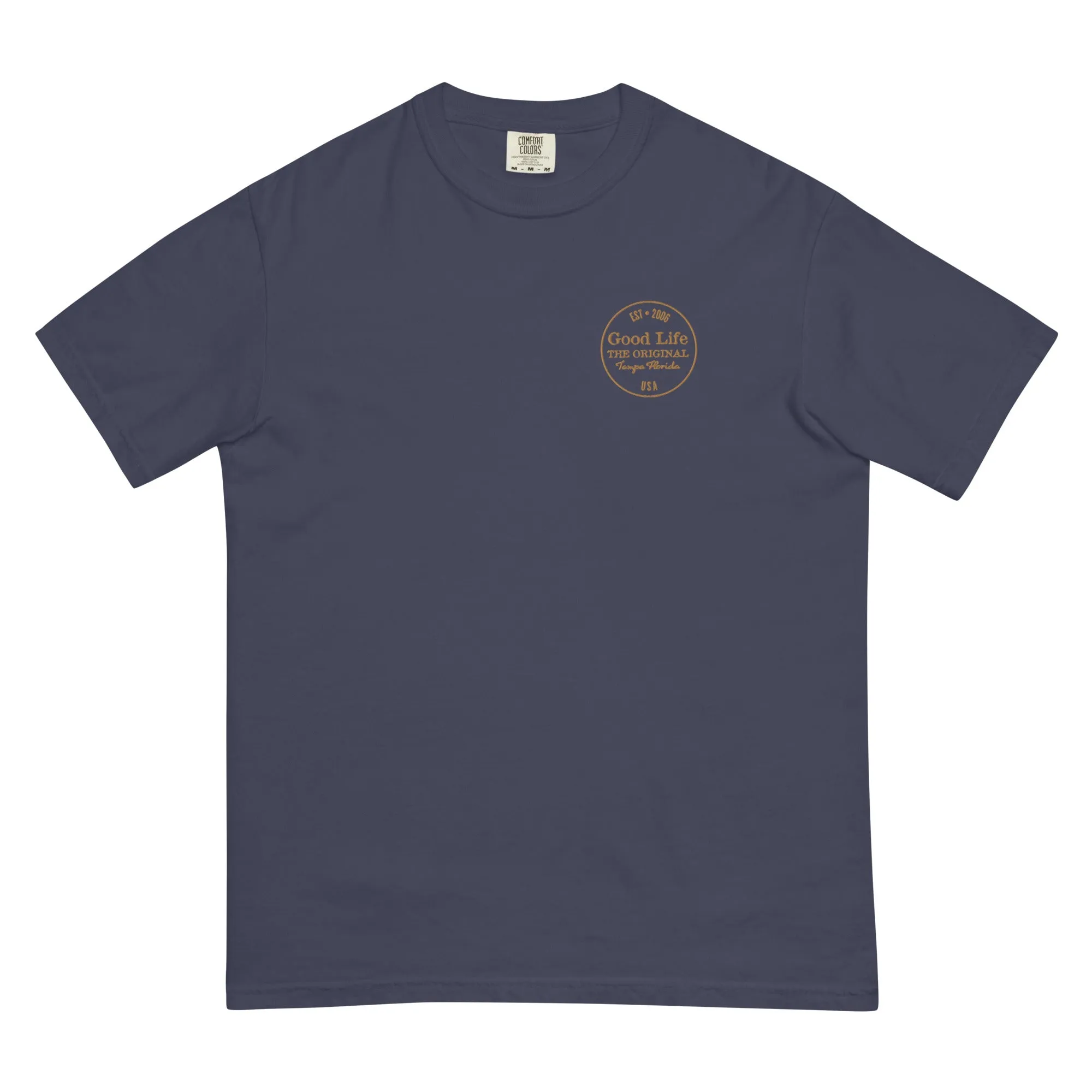 Men's Premium Ringspun Cotton Embroidered Original Good Life Logo T-Shirt