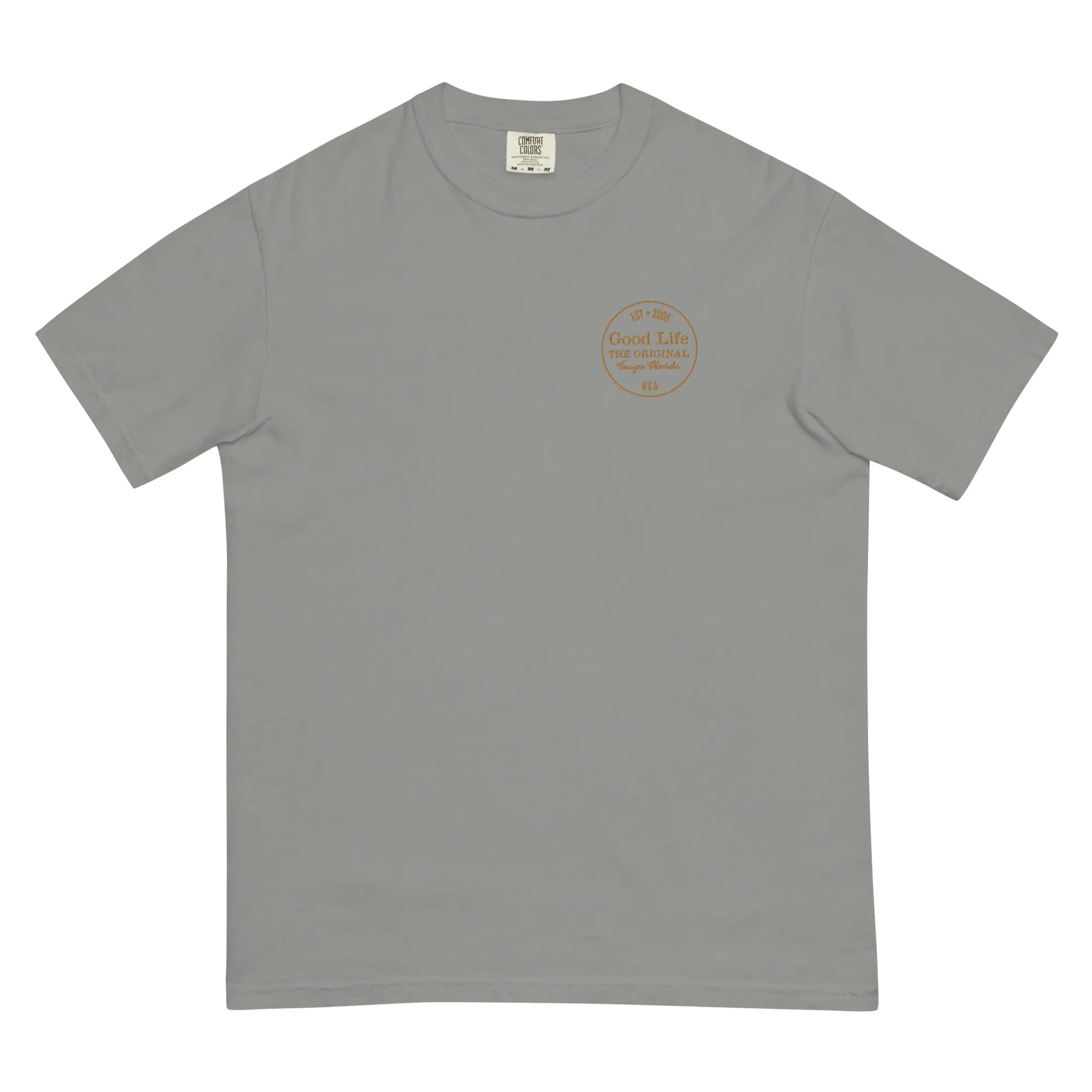 Men's Premium Ringspun Cotton Embroidered Original Good Life Logo T-Shirt